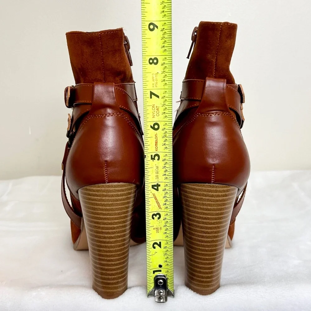 JUSTFAB Rust Orange Suede Lissa Harness Bootie Size 9.5 US/UK 7.5/EU  40.5 - Picture 5 of 9